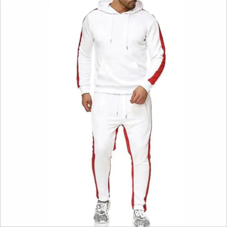 Men's Color Block Hoodie Set with Sweatpants