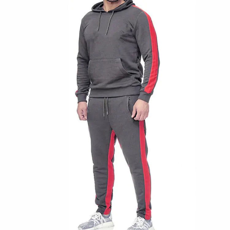 Men's Color Block Hoodie Set with Sweatpants